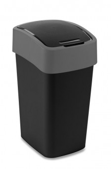 Coș de gunoi Curver® PACIFIC FLIP BIN 45L, negru/gri, pentru deșeuri