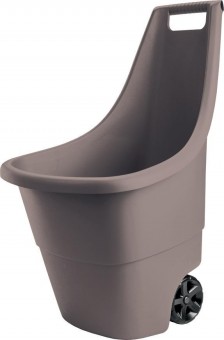Cărucior Keter® EASY GO 50 L, 51x56x84 cm, maro, pentru deșeuri de grădină