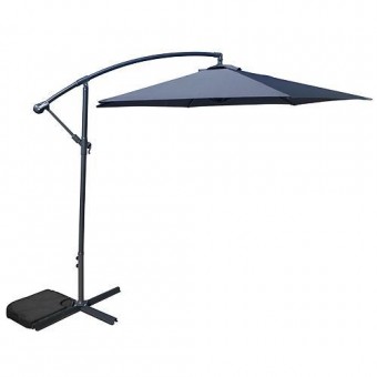 Umbrelă DEMI, gri, 300 cm, 42 mm, PE 180 g