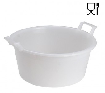 Lighean ICS P9145, 18 lit, 45 cm, alb, rotund, cu urechi