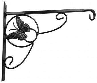 Umeraș Strend Pro, suport pentru ghiveci, decorativ cu fluture, metal, 28x28 cm