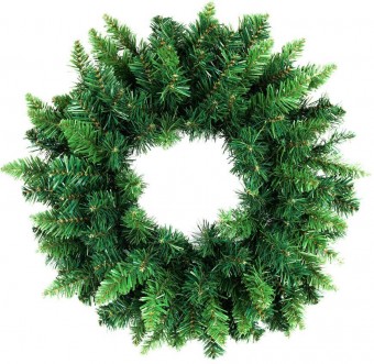 Coronita de Craciun MagicHome, naturala, 45 cm, 160 ramuri, EXTRA GROSA