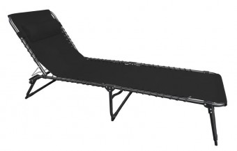 VERACRUZ Sezlong, negru, reglabil, 190x58x28 cm