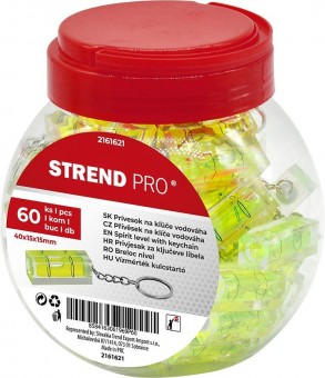 Nivelă cu bulă, Libela, Strend Pro, pandantiv, în cutie, 60 buc., 40x15x15 mm