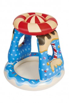 Piscina Bestway® 52270, Candyville, pentru copii, gonflabila, cu baldachin, 0,91x0,91x0,89 m