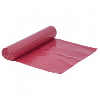 Saci de gunoi ROLO LDPE T711.05, 070x110x0,05 mm, rosu, 15 buc, 120 lit.