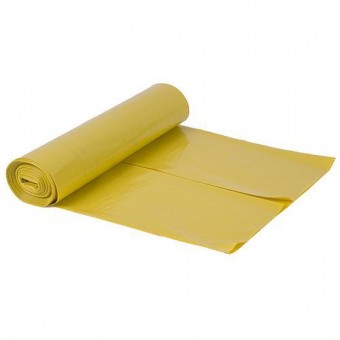 Saci de gunoi ROLO LDPE T711.05, 070x110x0,05 mm, galben, 15 buc, 120 lit.