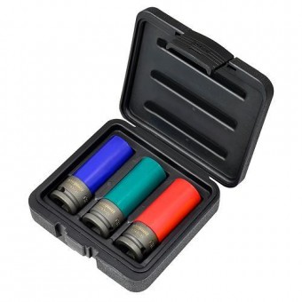 Set de prize adânci cu piuliță de roată, 3 bucăți Whirlpower, 1/2, dimensiuni: 17-19-21mm