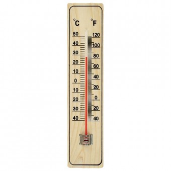 Termometru din lemn TMM-032 Woody, 220x50x13 mm
