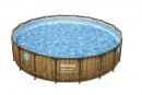 Piscină supraterană Bestway® Power Steel™, seria Vista, 56977, filtru, pompă, scară, prelată, disper