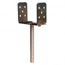 Baza de stalp reglabila 0-150 mm zincata
