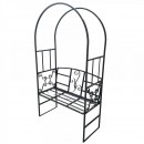 Arcada cu banca pentru flori agatatoare Vivatechnix VMD-1034, dimensiune 207x114x50 cm