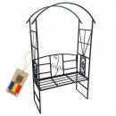 Arcada cu banca pentru flori agatatoare Vivatechnix VMD-1037, dimensiune 206x114x50 cm