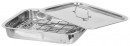 Tava de copt MagicHome 38x28x6 cm, cu gratar si capac, otel inoxidabil