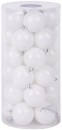Ball MagicHome, 30 buc, 6 cm, alb, lucios, pentru brad