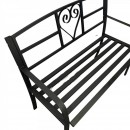 Banca metalica pentru gradina Vivatechnix VMD-1049, Negru, 121x55x98cm