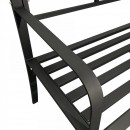 Banca metalica pentru gradina Vivatechnix VMD-1049, Negru, 121x55x98cm