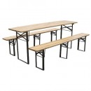 Set bere DORTMUND Medium3, masa 200x50x77 cm, 2x lavica 200x25x47 cm, drevo 27 mm