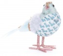 Bird MagicHome Craciun, albastru 20x8x14 cm, pene