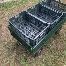Carucior de gradina Vivatechnix VMD-1007, roti gonflabile, 1100X500X550mm, max.300Kg, 100L