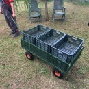Carucior de gradina Vivatechnix VMD-1007, roti gonflabile, 1100X500X550mm, max.300Kg, 100L