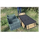 Carucior de gradina Vivatechnix VMD-1012, roti gonflabile, 1380x650 x600 mm, max 300Kg, fara ladite