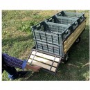 Carucior de gradina Vivatechnix VMD-1012, roti gonflabile, 1380x650 x600 mm, max 300Kg, fara ladite
