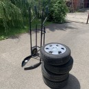Carucior pentru transportul anvelopelor Vivatechnix VMD-1017, maxim 150kG, negru
