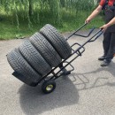 Carucior pentru transportul anvelopelor Vivatechnix VMD-1017, maxim 150kG, negru