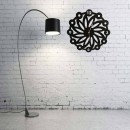 Ceas de perete metalic Krodesign Daisy, diametru 50 cm, negru