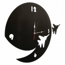 Ceas de perete metalic Krodesign Plane, diametru 50 cm, negru