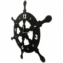 Ceas de perete metalic Krodesign Rudder, diametru 70 cm, negru