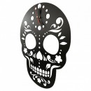 Ceas de perete metalic Krodesign Skull, diametru 45 cm, negru