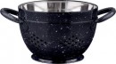 Cedník s misou MagicHome, 15,5 cm, s rúčkou, okrúhle otvory, nerez, sada 2 ks