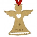 Decoratiuni de Craciun MagicHome, Angel Peace, auriu, pachet. 5 buc