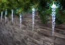 Lumină de Crăciun MagicHome țurțuri de Crăciun, 12 LED alb rece, 12 țurțuri, 3xAA, IP44, exterior, L-2,