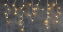 Lumină de Crăciun MagicHome Crăciun Icicle, 360 LED alb cald, iluminare simplă, temporizator, 230 V, 50 H