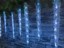 Lumina de Craciun MagicHome Icicle de Craciun, 65 LED albastru ca gheata, 8 functii, 230 V, 50 Hz, IP44,