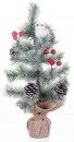 Brad de Craciun MagicHome Craciun, decorat, natural, 36 cm