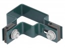 Clemă Strend Pro EUROSTANDARD, 60x40 mm, colț, verde, Zn + PVC, RAL6005, pentru stâlp pătrat