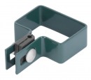 Clemă Strend Pro EUROSTANDARD, 60x40 mm, capăt, verde, Zn + PVC, RAL6005, pentru stâlp pătrat