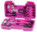 Set unelte combinate LADIES SET01, 39 piese, roz, in cutie