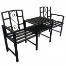 Corp masa si 2 scaune pentru gradina Vivatechnix VMD-1045, metalice, 152x50x83 cm