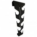 Cuier metalic Krodesign Black Hanger, lungime 50cm, negru