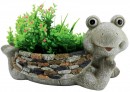 Decor Gecco 4004, Broasca cu ghiveci, magneziu, 35x16x17 cm