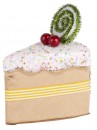 Decorat MagicHome Candy Line, prajitura, maro, 13x9x15 cm, agatat