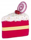 Decor MagicHome Candy Line, prajitura, roz, 13x9x15 cm, agatat