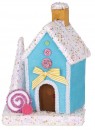 Decorat MagicHome Candy Line, casa, albastru, 27 cm