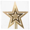 Decor MagicHome Christmas, 1 buc, 20 cm, stea, auriu, pentru brad