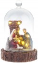 Decor MagicHome Craciun, Betleem in cupola de sticla, 7 LED, 2xAAA, interior, 11,80x11,80x19 cm